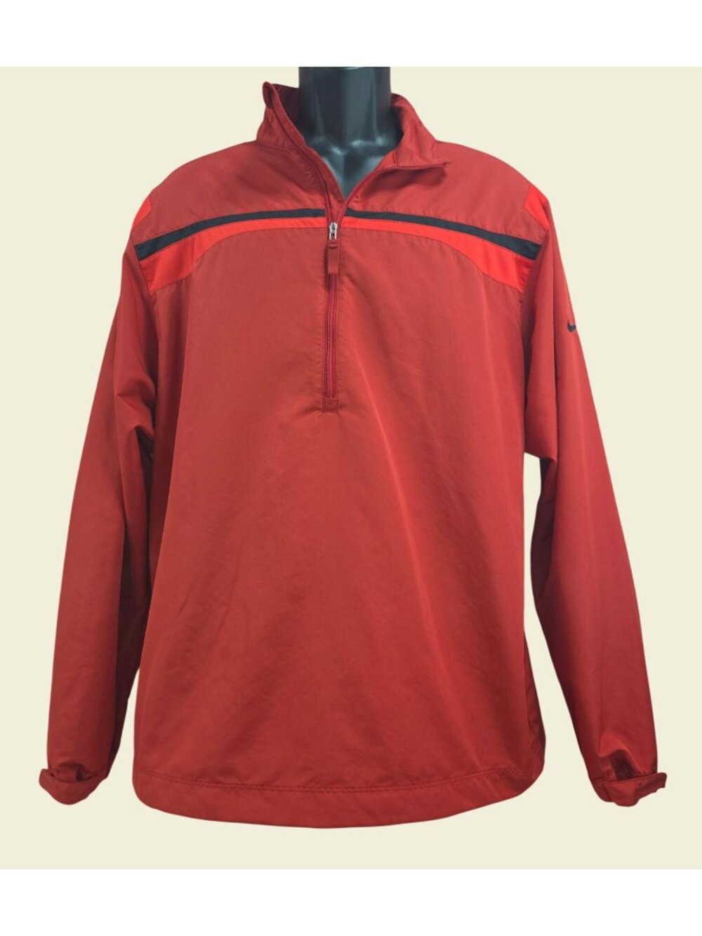 Nike Golf Mens Red Half-Zip Windbreaker Jacket Large